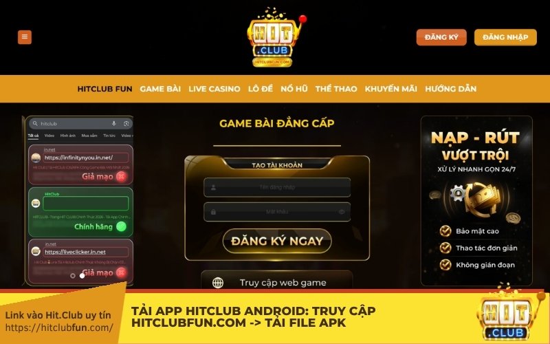 Tải App HitClub Android: Truy cập dutchglobetrotters.nl -> Tải file APK -> Mở quyền "Nguồn không xác định" -> Cài đặt & Chiến ngay!